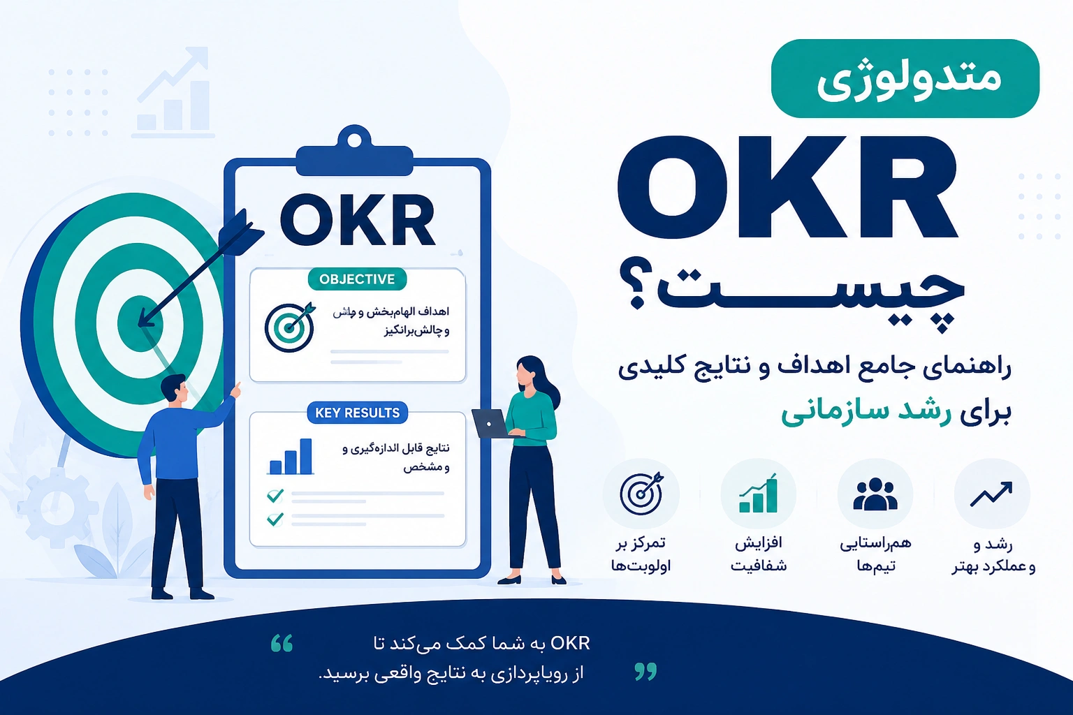 متدولوژی OKR چیست؟ راهنمای جامع اهداف و نتایج کلیدی برای رشد سازمانی